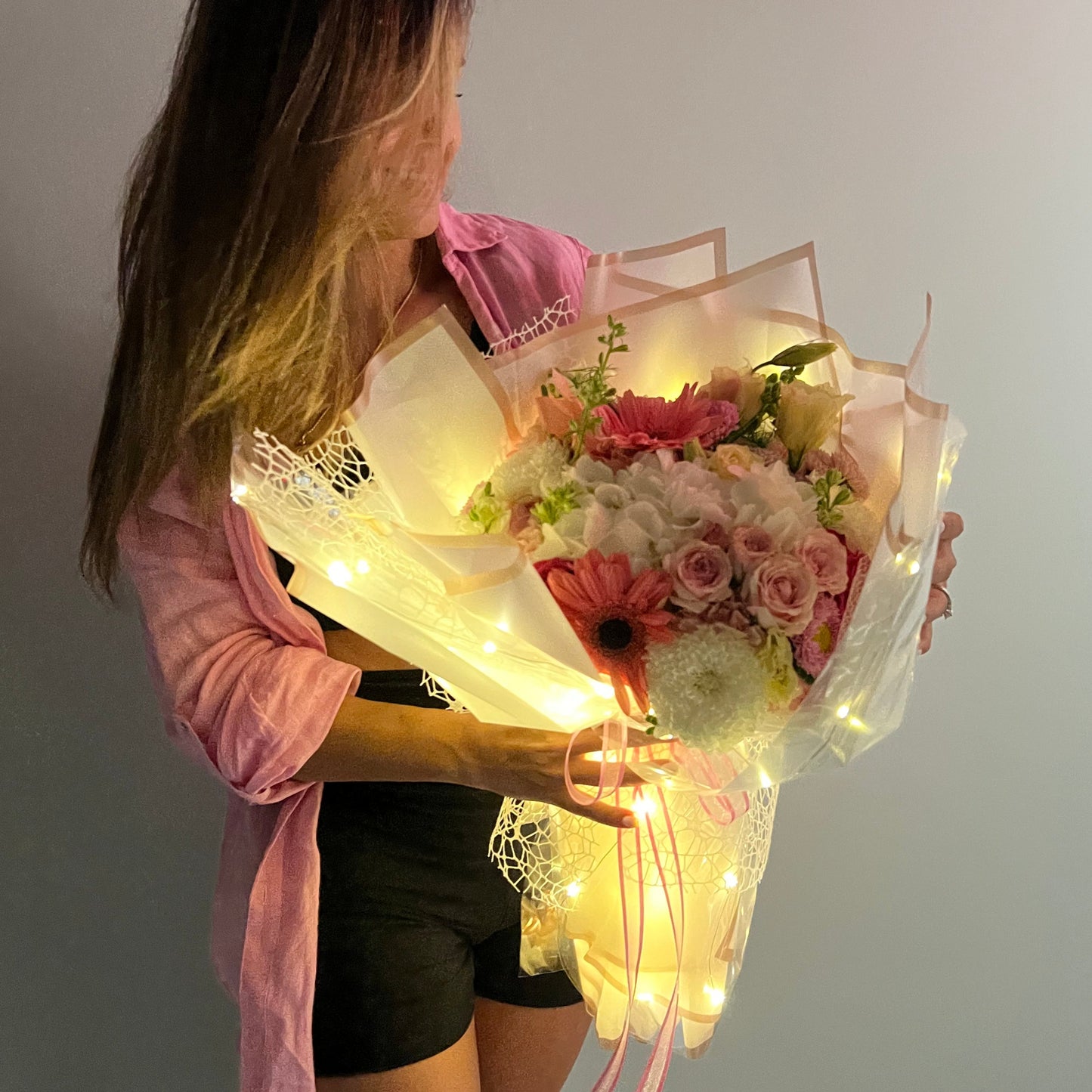 Light Up Flower Wrapping Paper