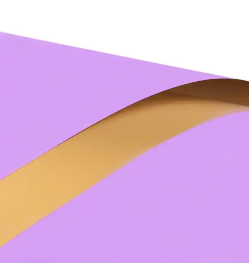 Double Sided Gold Flower Wrapping Paper