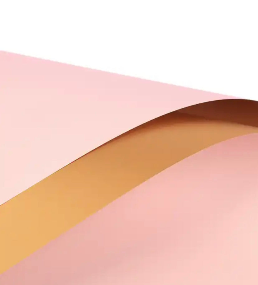 Double Sided Gold Flower Wrapping Paper