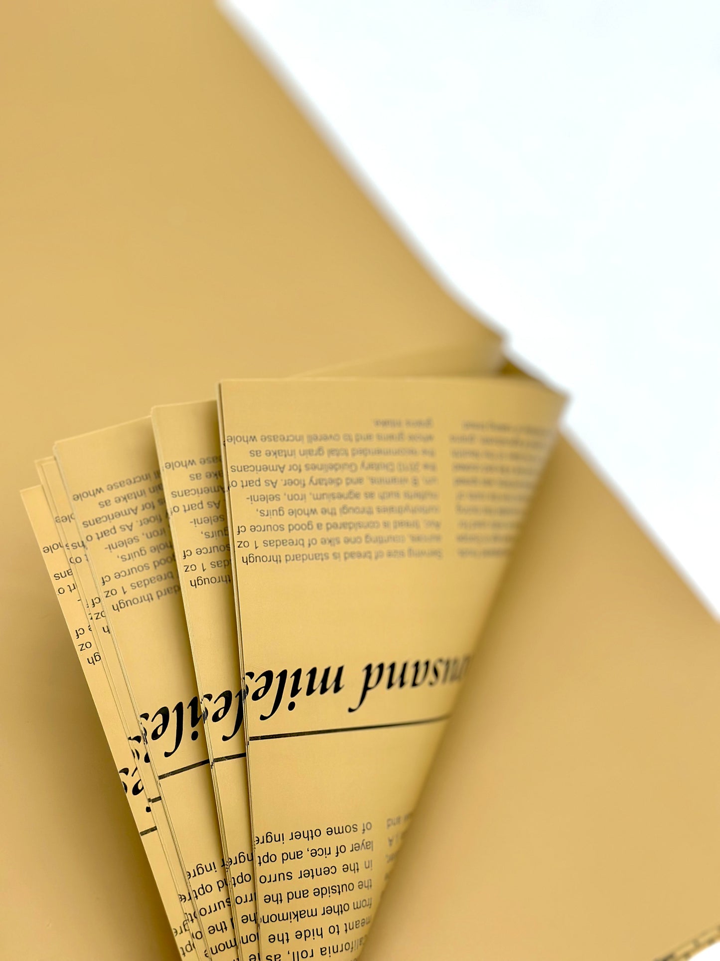 Newspaper Khaki Flower Wrapping Paper