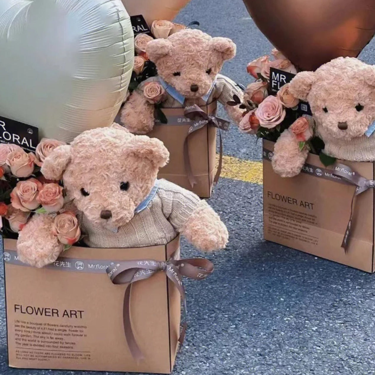 All Love Kraft Flower Carrier