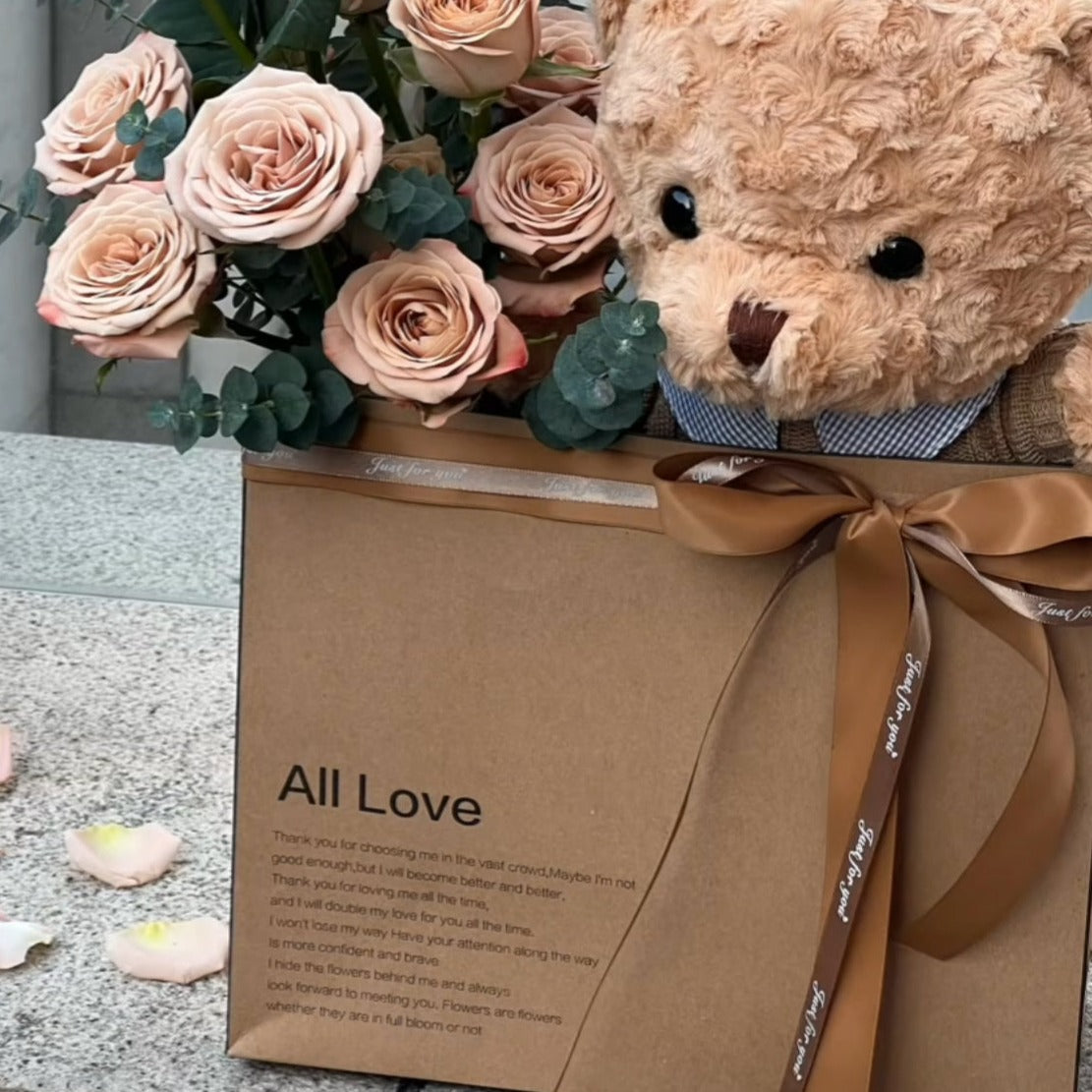 All Love Kraft Flower Carrier