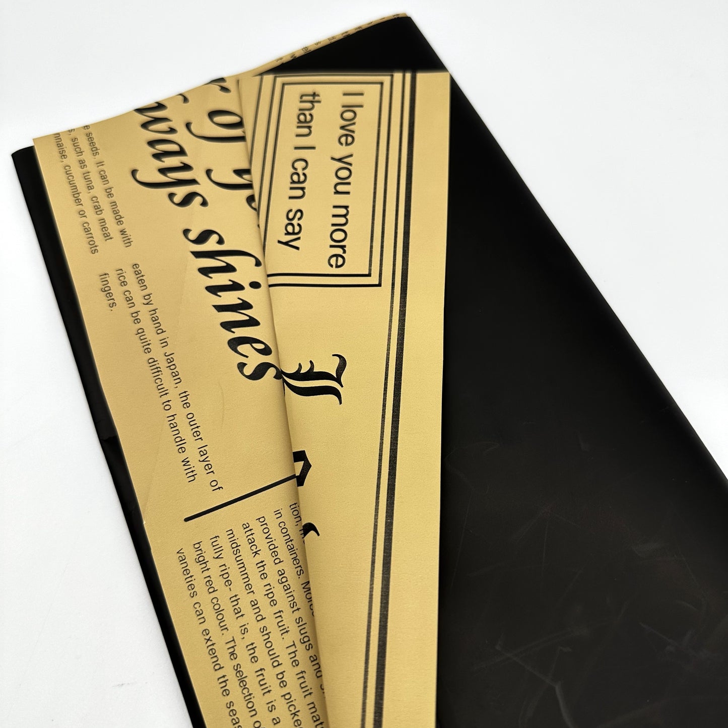 Newspaper Flower Wrapping Paper Pack 20