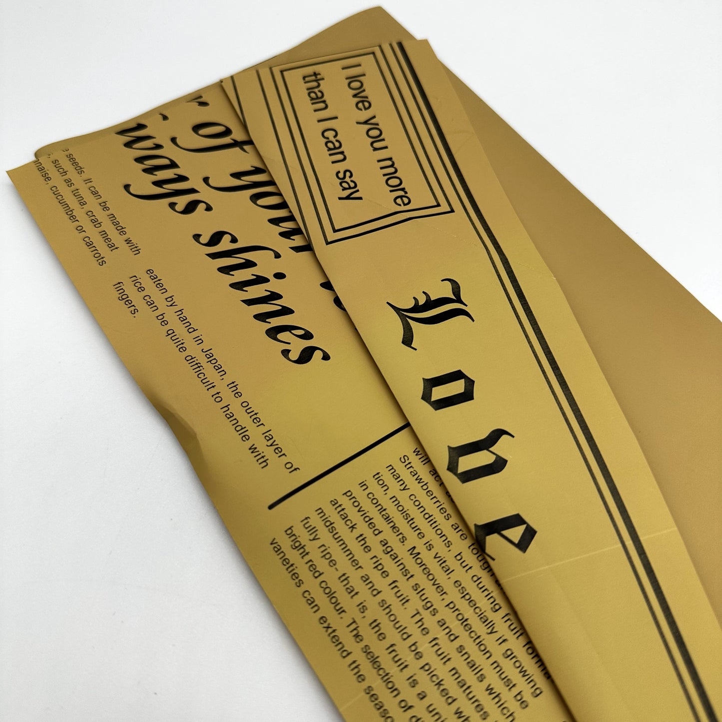 Newspaper Flower Wrapping Paper Pack 20