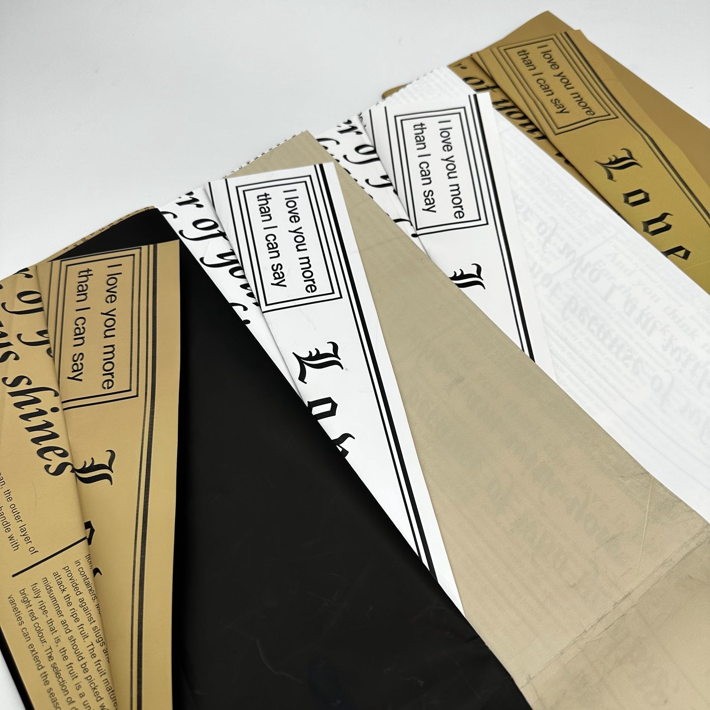 Newspaper Flower Wrapping Paper Pack 20