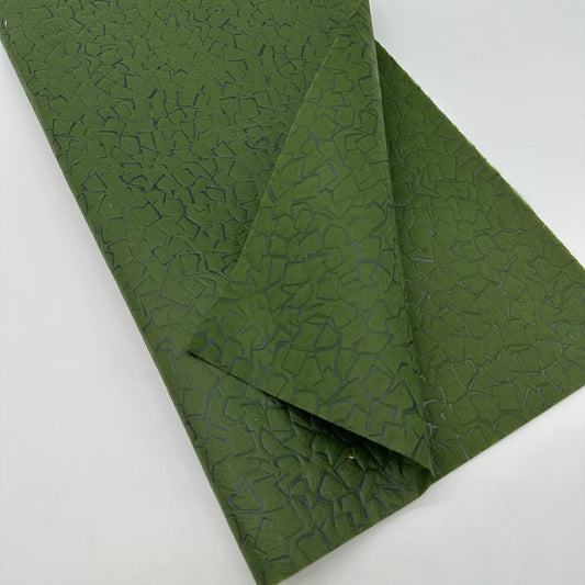 Fabric Flower Wrapping Paper Green