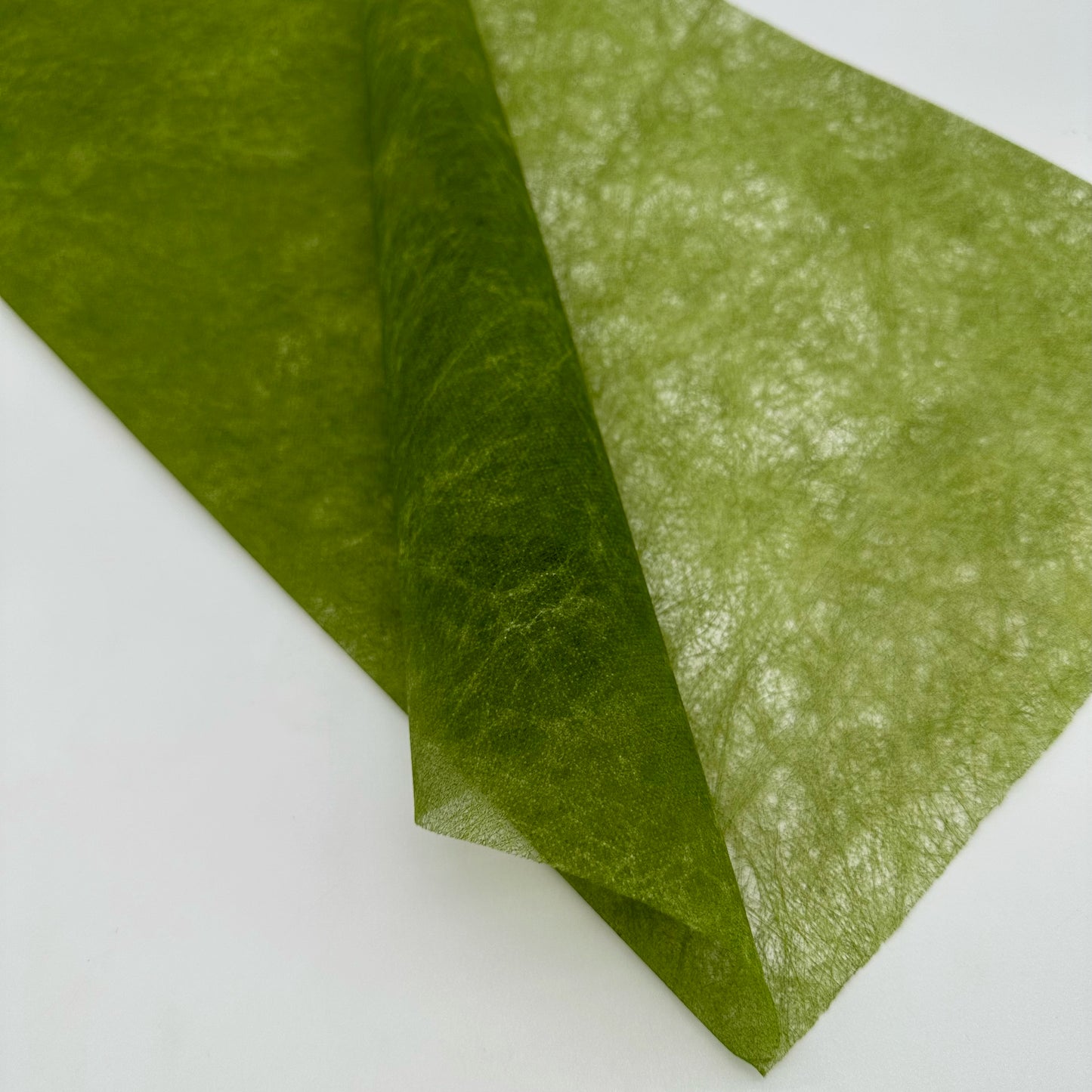 Hand-drawn Tissue Flower Wrapping Paper Green
