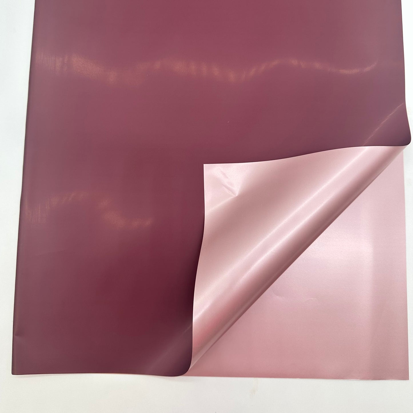 Pink Metallic Like Double Sided Flower Wrapping Paper