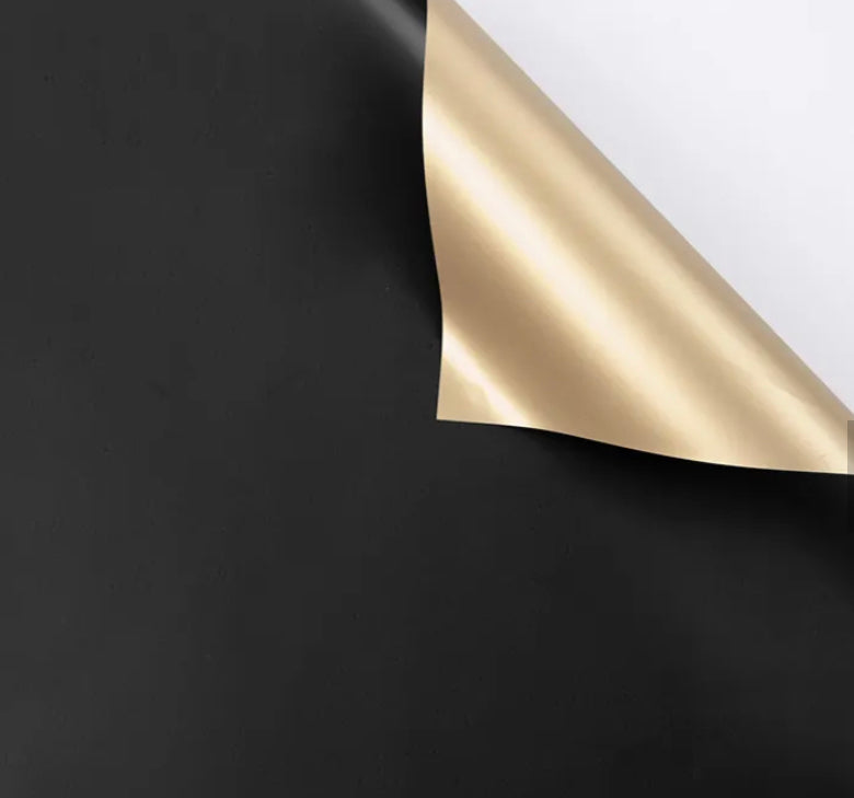 Double Sided Gold Flower Wrapping Paper