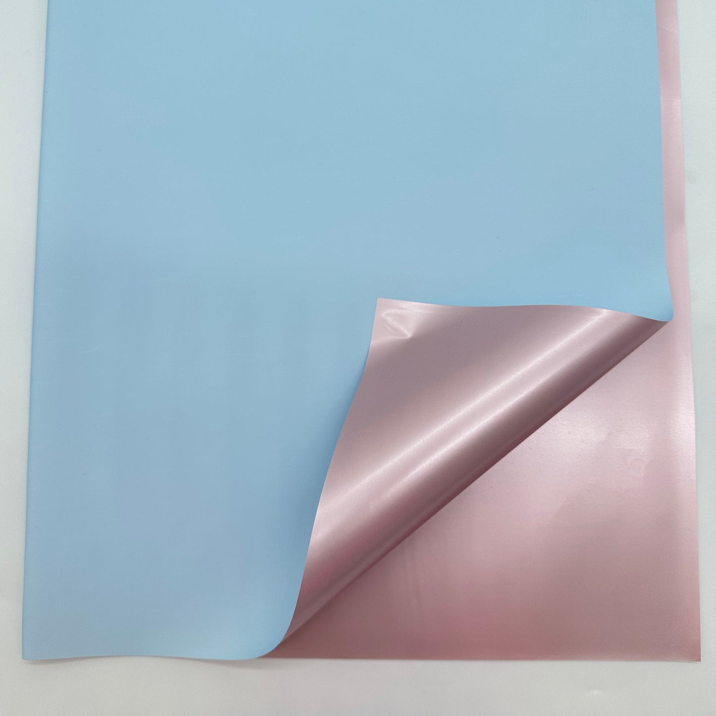 Pink Metallic Like Double Sided Flower Wrapping Paper