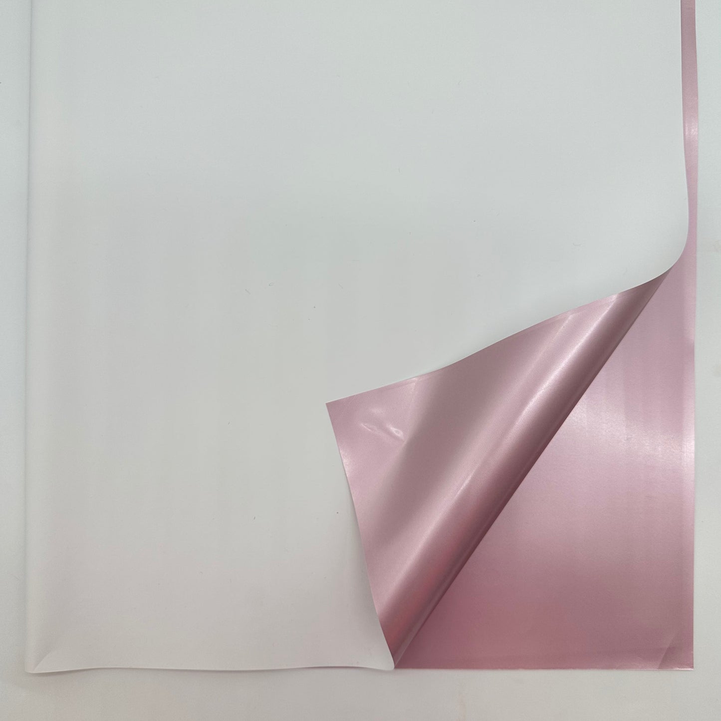 Pink Metallic Like Double Sided Flower Wrapping Paper