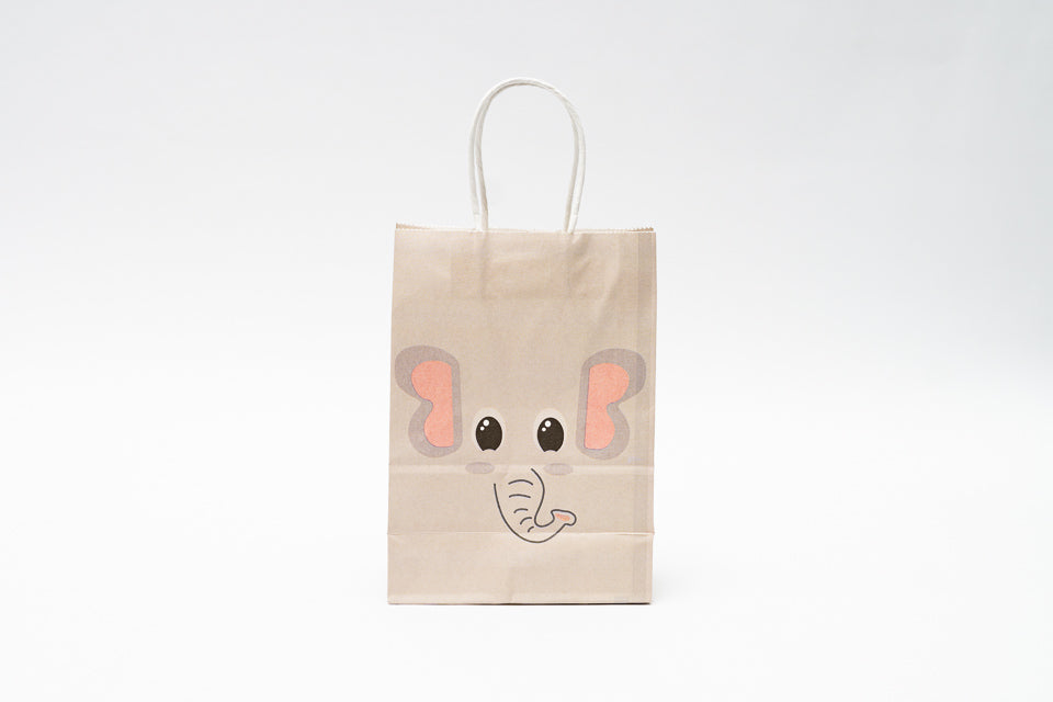 Animal Paper Bag M Pck 12