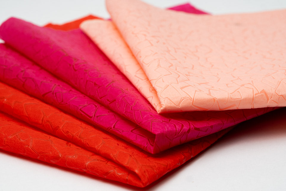 Fabric Flower Wrapping Paper Pck 20
