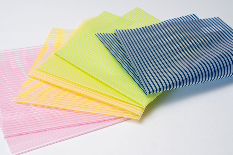 Striped Flower Wrapping Paper Pck 20