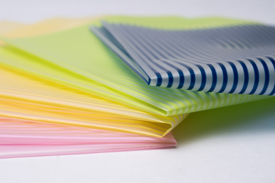 Striped Flower Wrapping Paper Pck 20