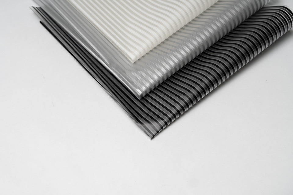 Striped Flower Wrapping Paper Pck 20