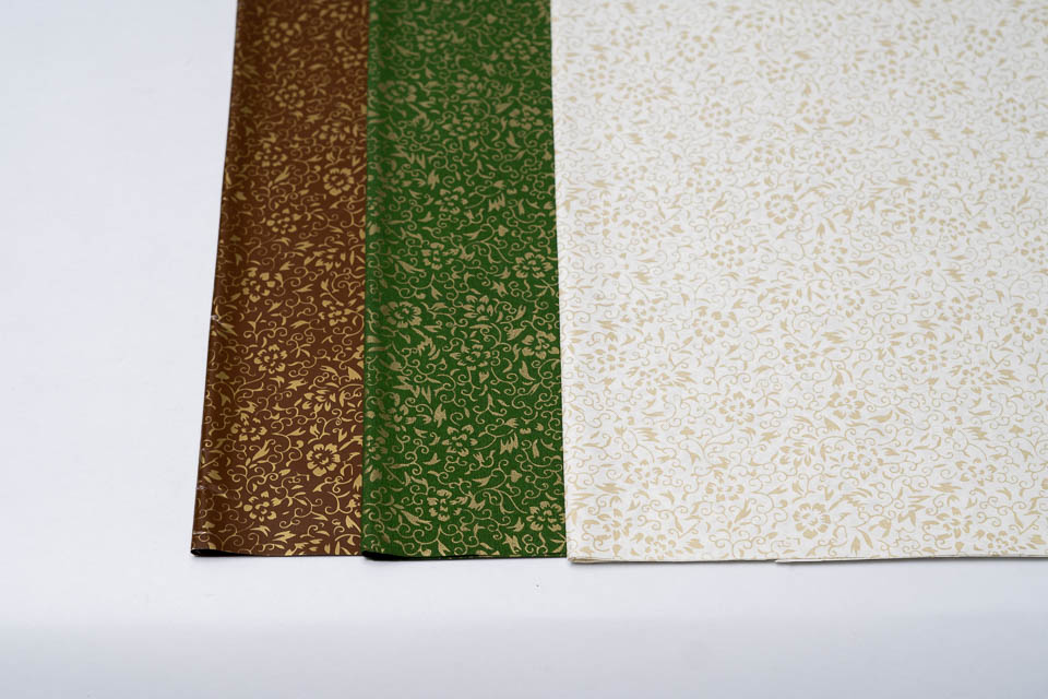 Golden Flowers Wrapping Paper Pck 20