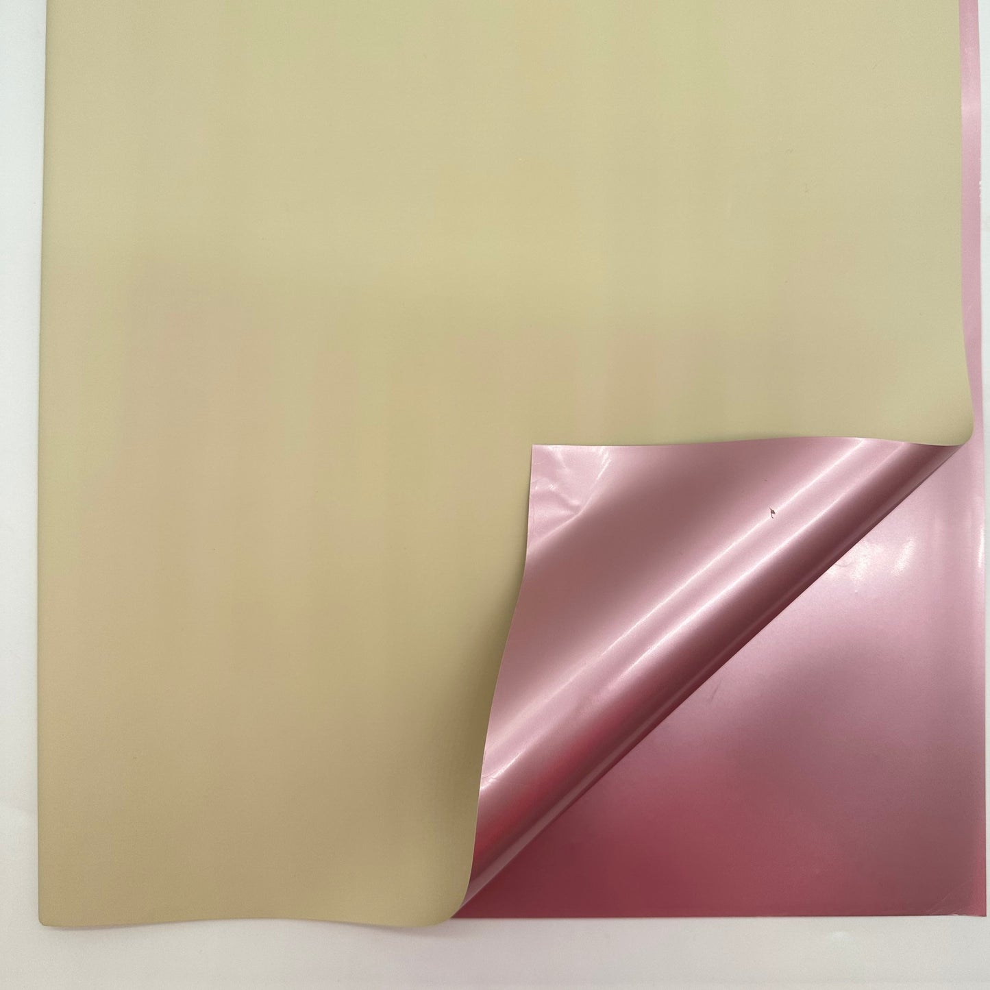 Pink Metallic Like Double Sided Flower Wrapping Paper