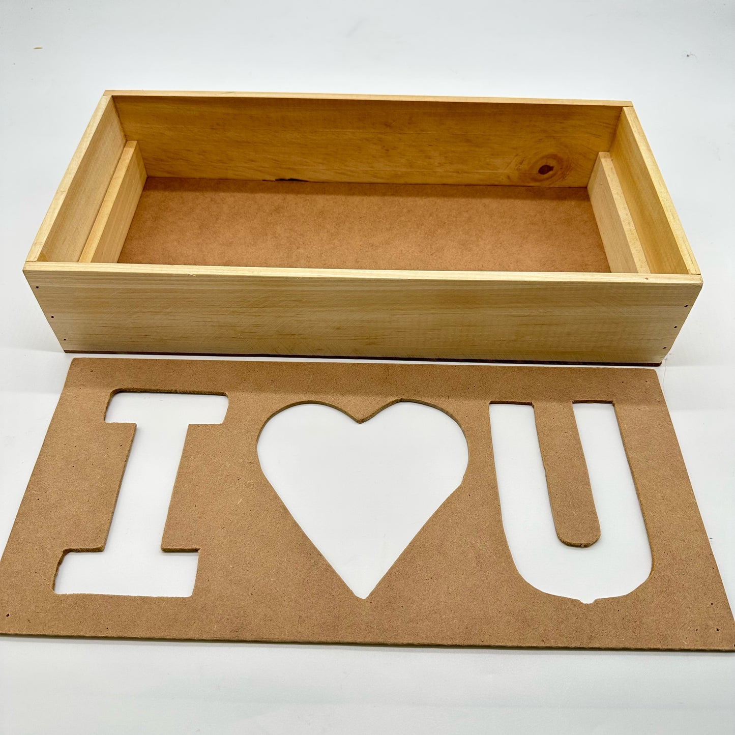 Unfinished wood Love Box