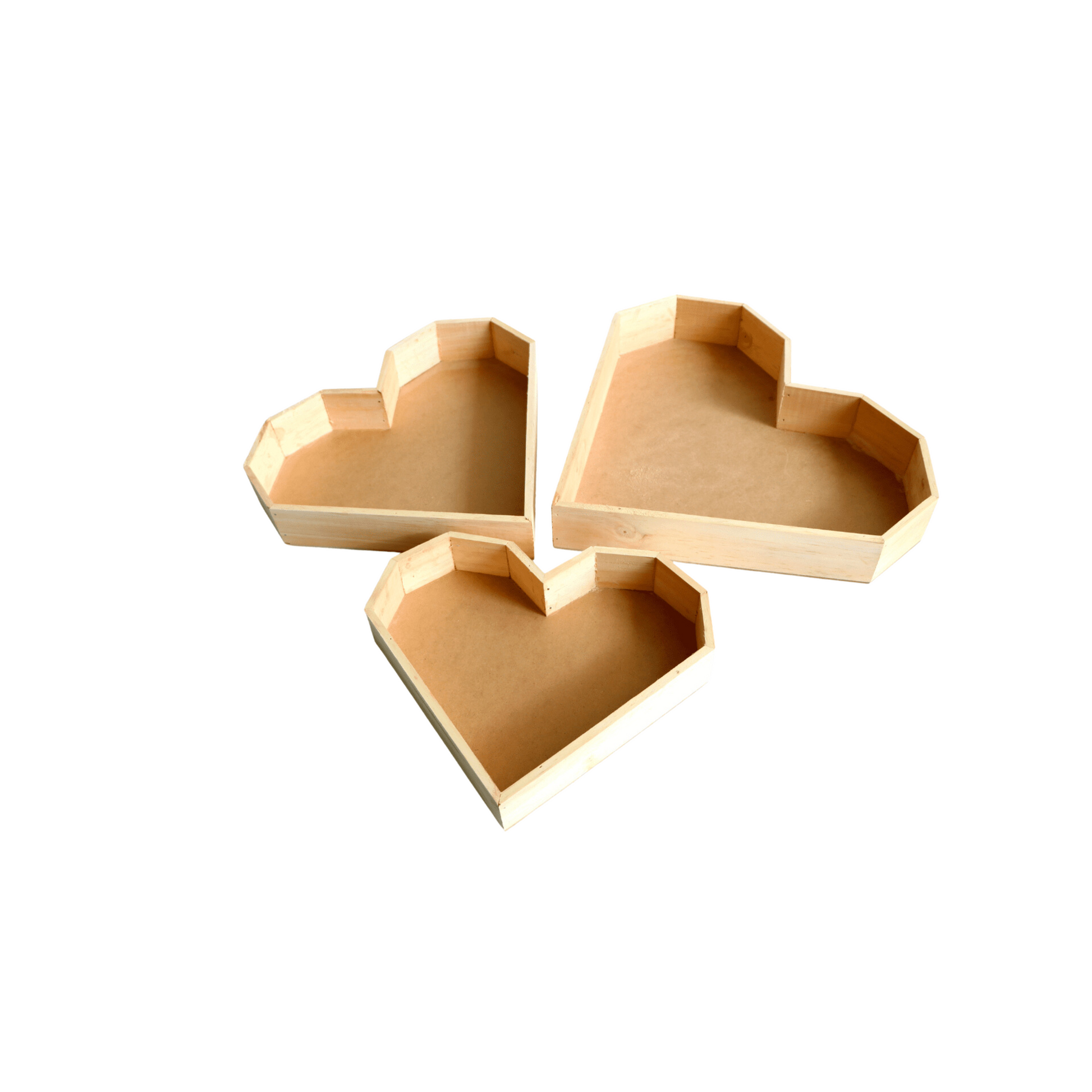 Wood Heart Shaped Tray