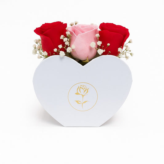 Mini heart rose set x2