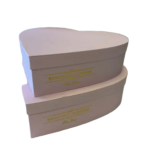 Heart Flower Box – “Beautiful Flowers For You” (XXL & XL Set)
