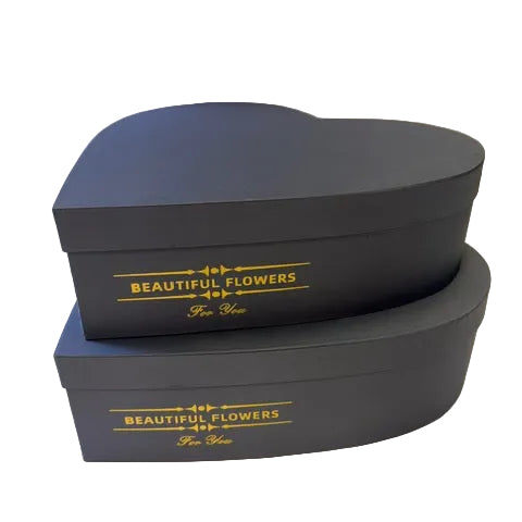 Heart Flower Box – “Beautiful Flowers For You” (XXL & XL Set)