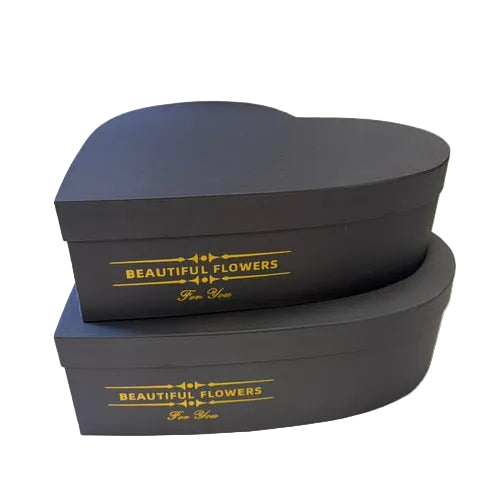 Heart Flower Box – “Beautiful Flowers For You” (XXL & XL Set)