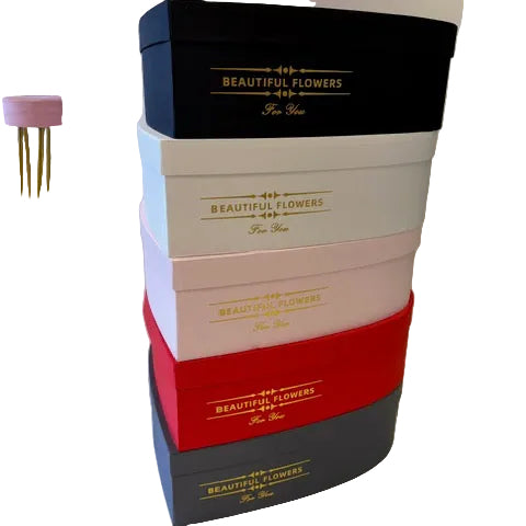 Heart Flower Box – “Beautiful Flowers For You” (XXL & XL Set)