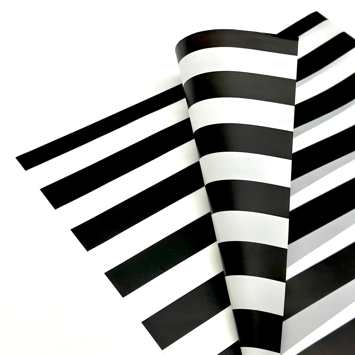 Striped White and Black Wrapping Paper