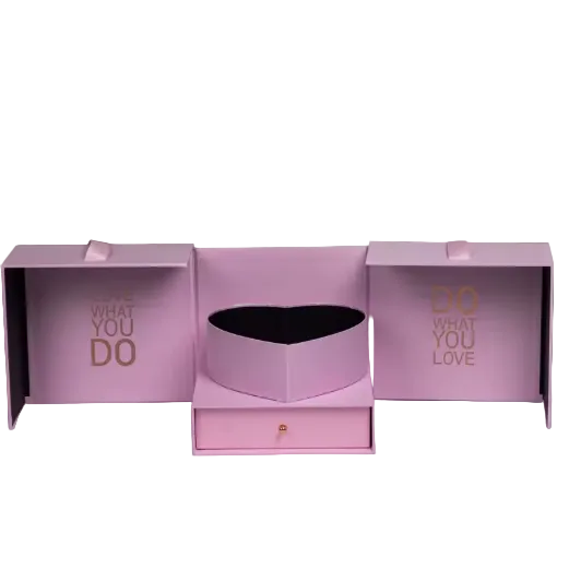 Enclosed Heart Wooden Box