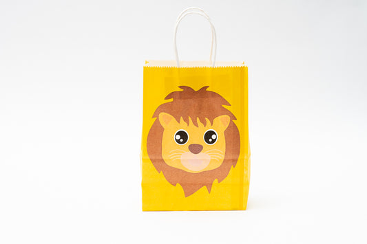 Animal Paper Bag L Pck 12