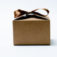 Cube Box W/ Ribbon Kraft Small Pck 12